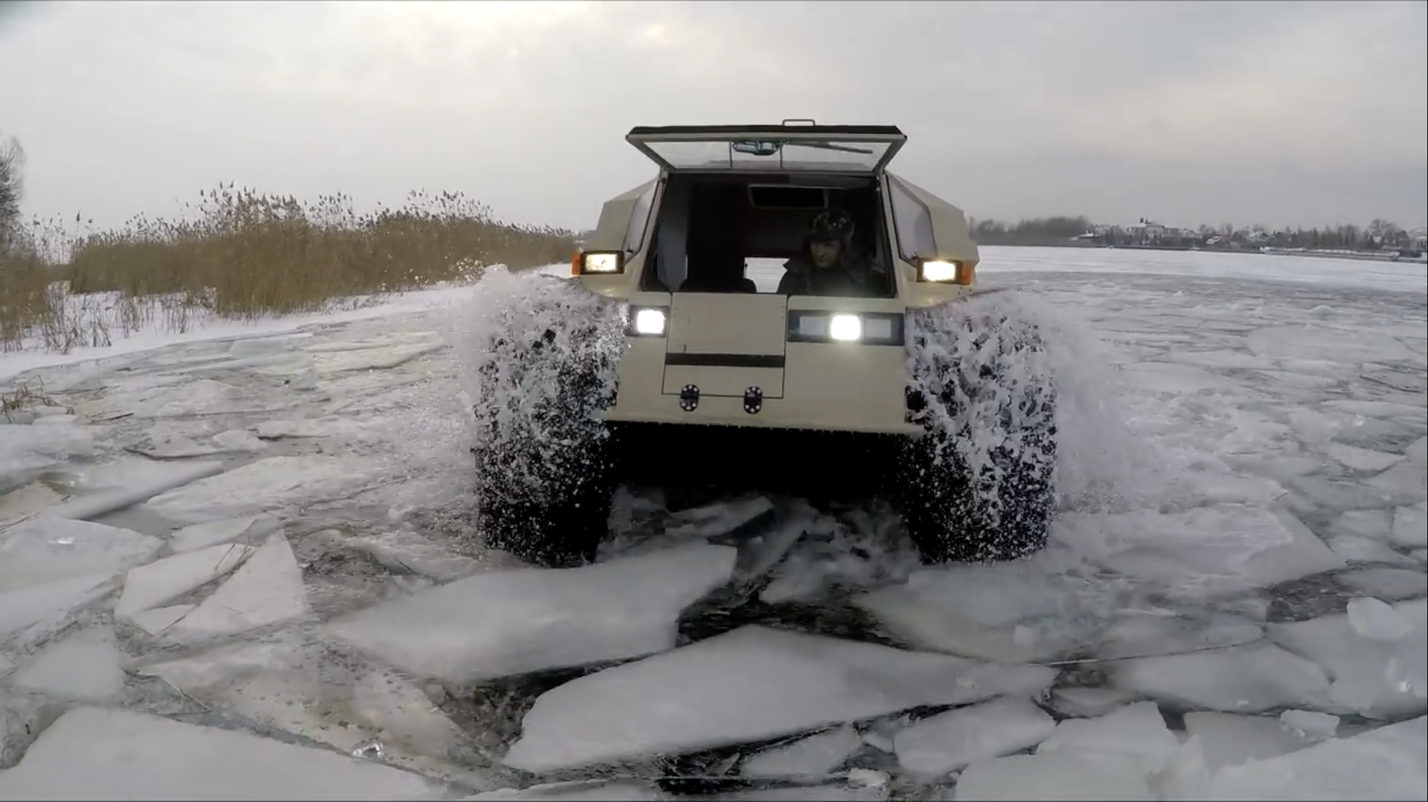 Sherp ATV frozen lake