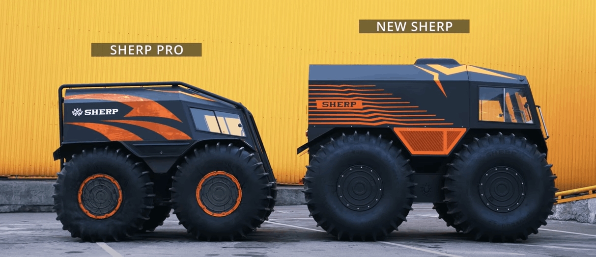 Sherp N next to Sherp Pro